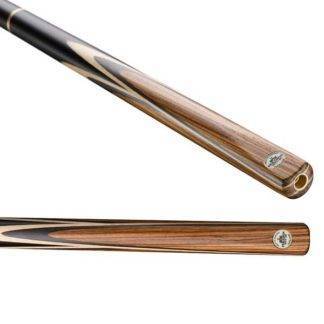 Peradon Harlow Three Quarter Snooker Cue with North American Ash shaft and Zebrano splices.