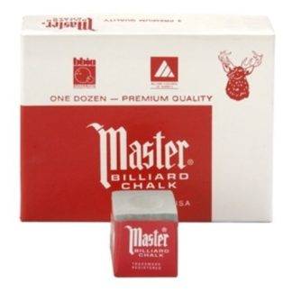 Tweeten Master Chalk in grey, 12-piece box for precise and consistent cue strikes.