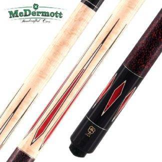 McDermott G325 Pool Cue - Birdseye Maple with Red Pearl and Urethane Inlays