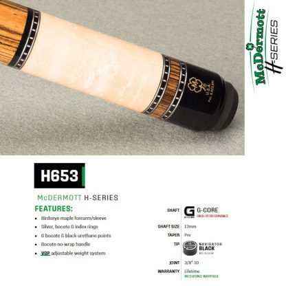 H Series Model H653 McDermott Pool Cue