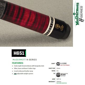 H Series Model H651 McDermott Pool Cue