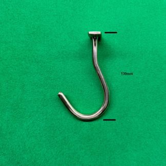 Brass table rest hook longer for holding cross rests on snooker or pool tables