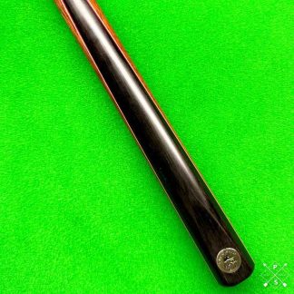 Cue Creator Isaac snooker cue with rosewood butt and ebony splice with red veneer